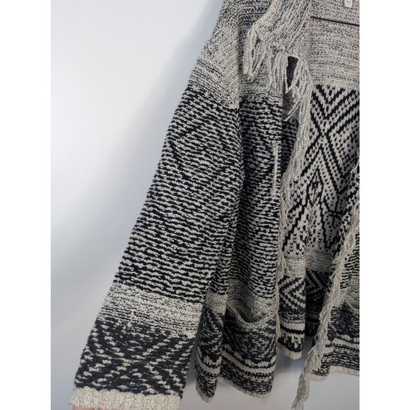 J. Jill Willow Fringe Marled Wool Blend Sweater Cardigan - Picture 3 of 9